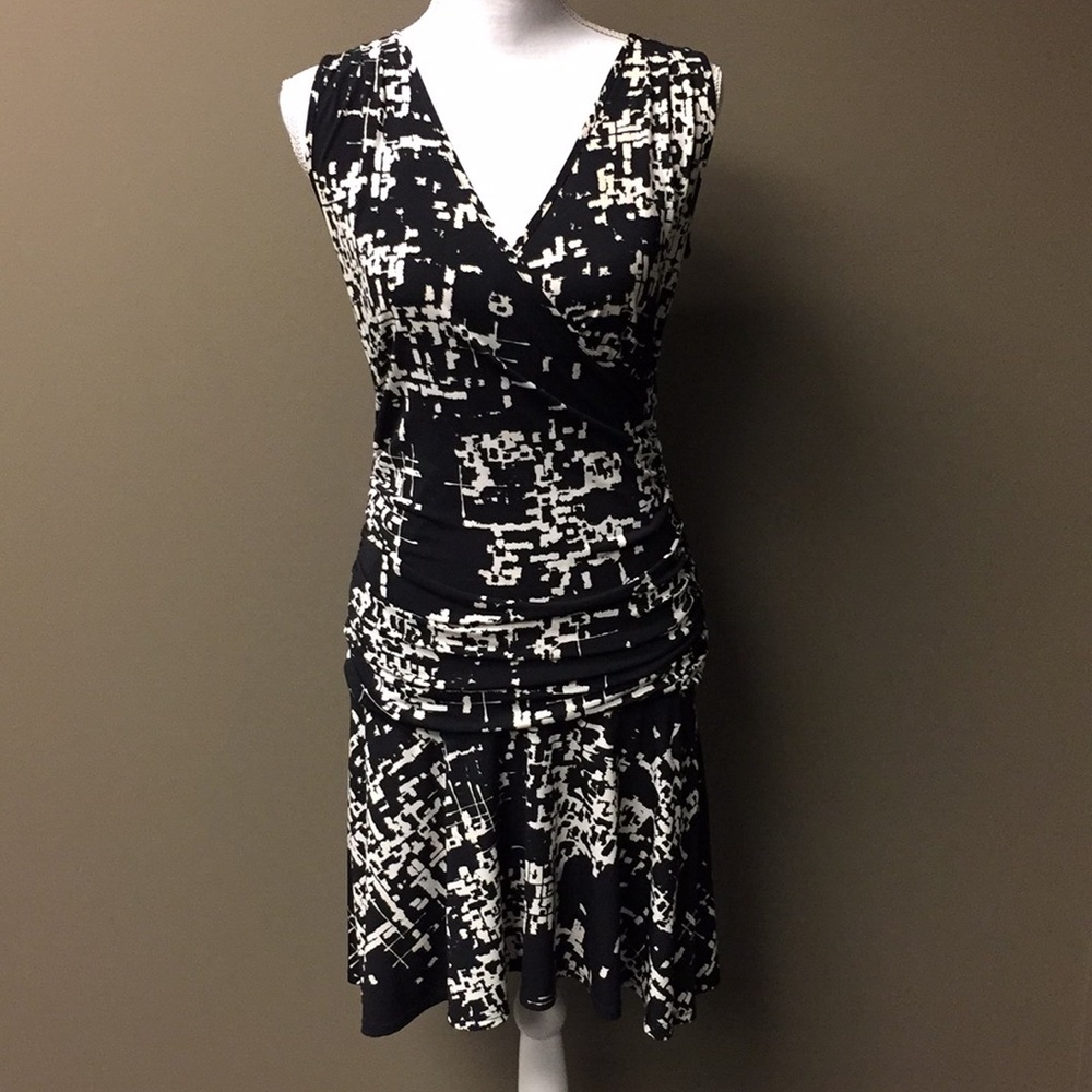 Anthropologie Lily Black and White Dress, sz S